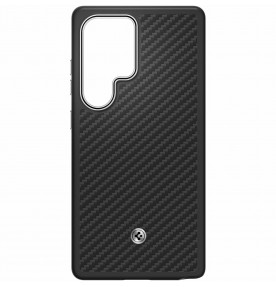 Husa Aramid Case pentru Samsung Galaxy S25 Ultra, Black Silver