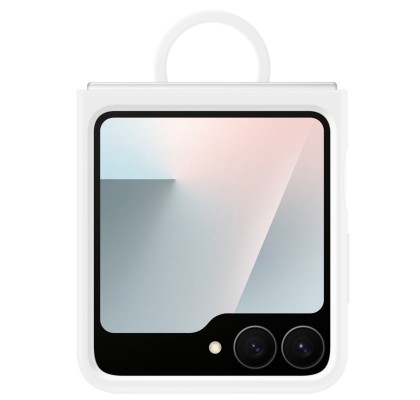 Husa Silicone Case pentru Samsung Galaxy Z Flip7 FE | Z Flip6, White